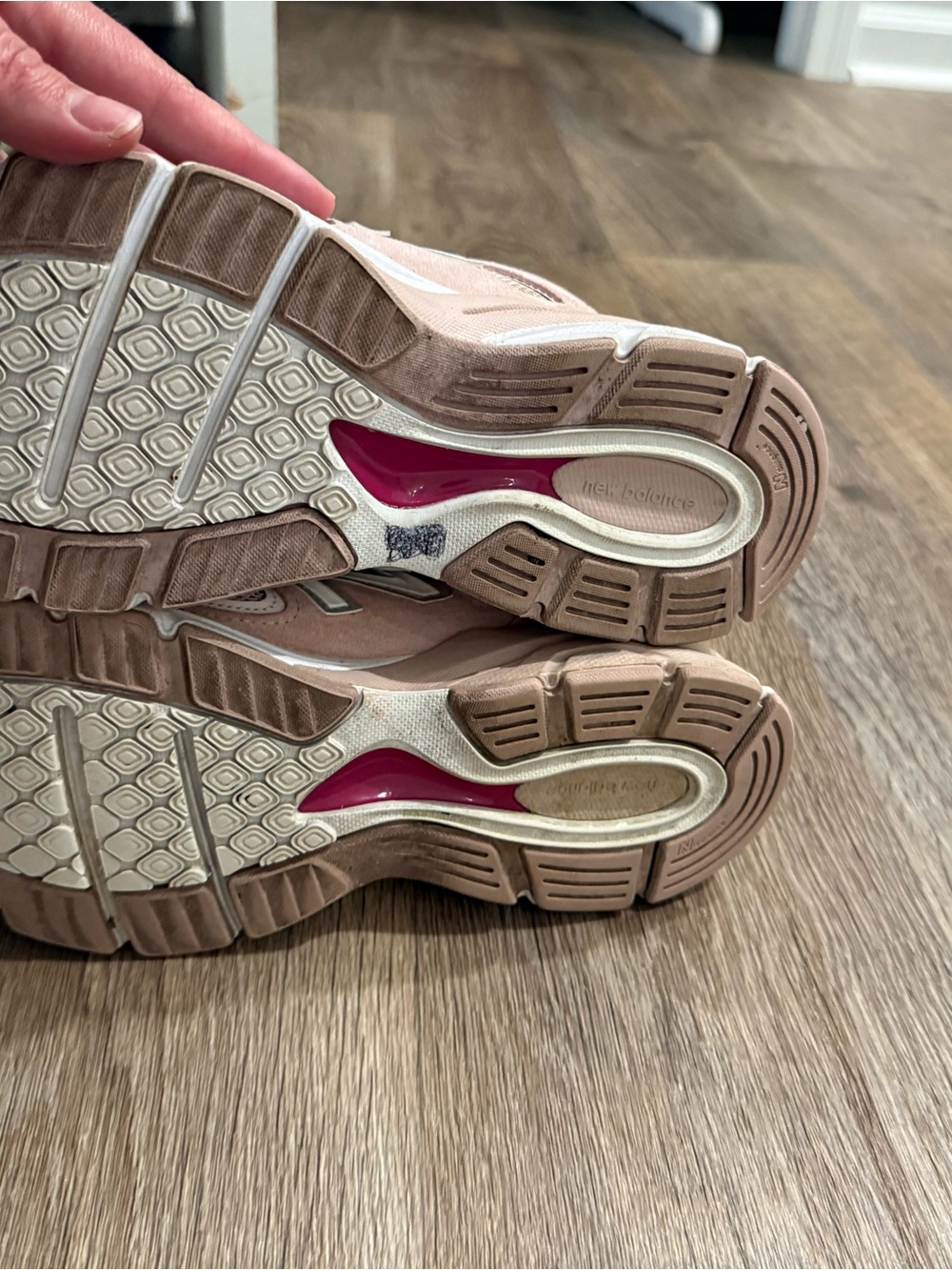 New Balance Women’s Pink Suede & Mesh Athletic Sneakers - Picture 4 of 4